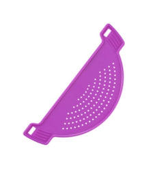 Pot Drainer Strainer Sieve Half Moon Pot Pan Plastic Kitchen Colander Colander