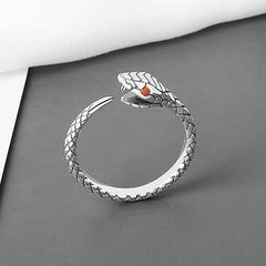 Vintage Snake Shape Adjustable Ring 925 Sterling Silver Women Jewellery UK
