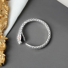 Vintage Snake Shape Adjustable Ring 925 Sterling Silver Women Jewellery UK