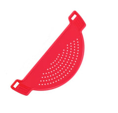 Pot Drainer Strainer Sieve Half Moon Pot Pan Plastic Kitchen Colander Colander