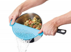 Pot Drainer Strainer Sieve Half Moon Pot Pan Plastic Kitchen Colander Colander